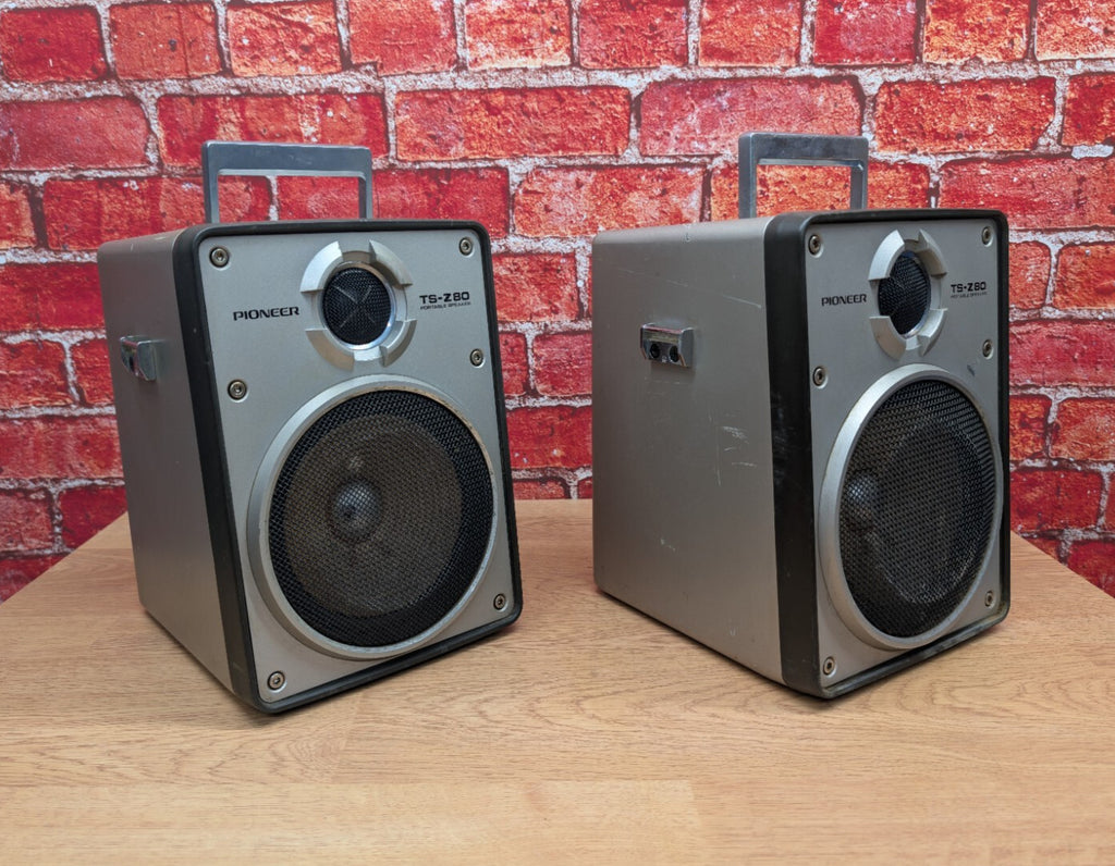 Vintage Pioneer TS-Z80 Portable Speakers Rare Pair Made in Japan Fully Working