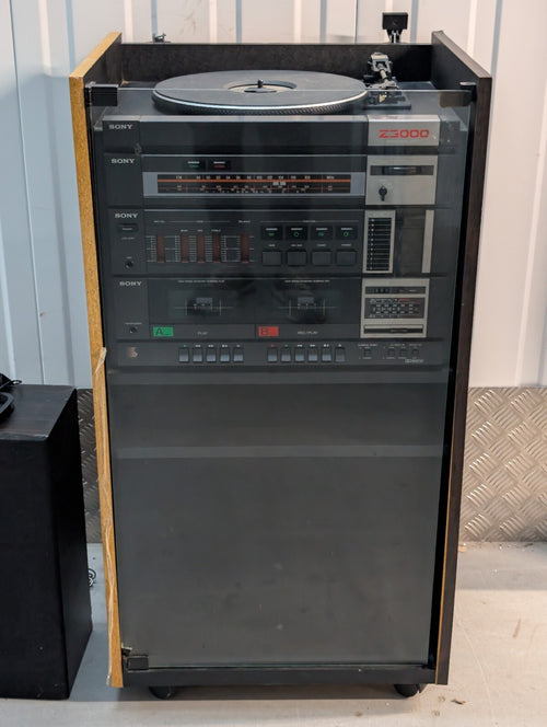 Sony Z-3000 Vintage Stereo Music System Turntable Cassette Radio HiFi Cabinet