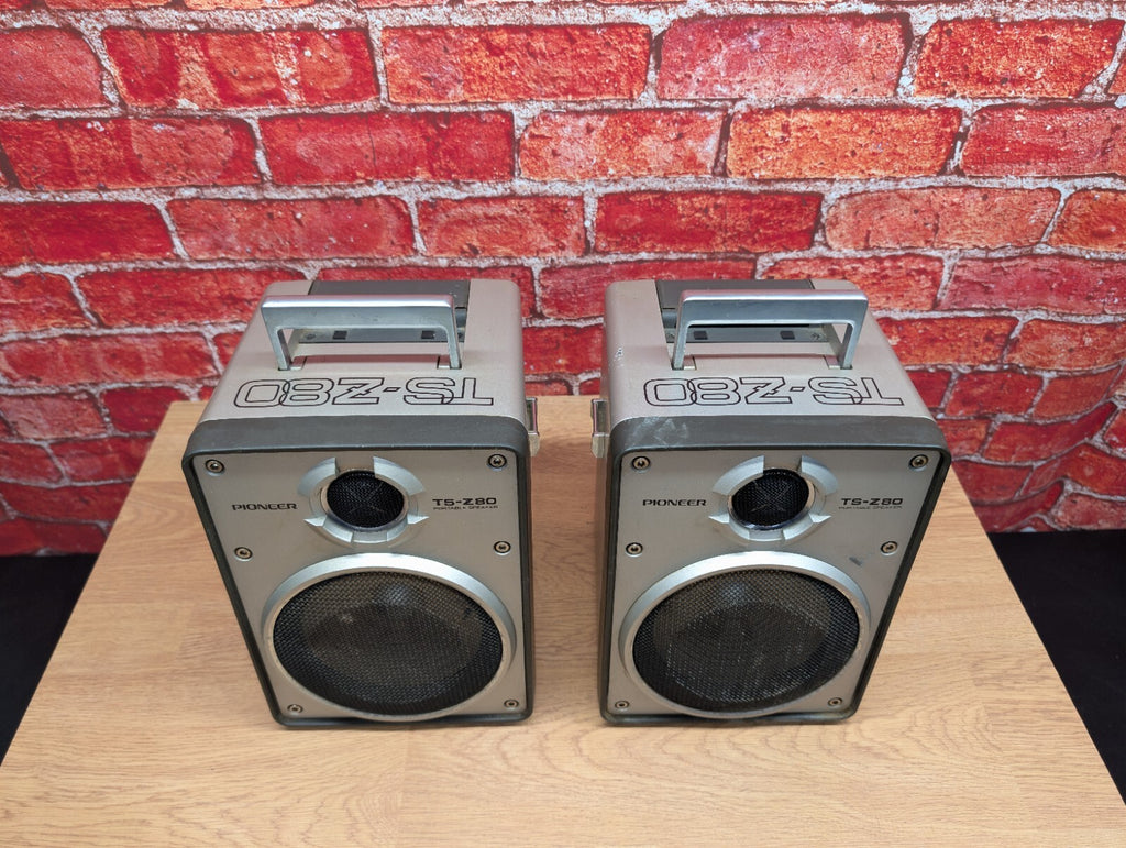 Vintage Pioneer TS-Z80 Portable Speakers Rare Pair Made in Japan Fully Working