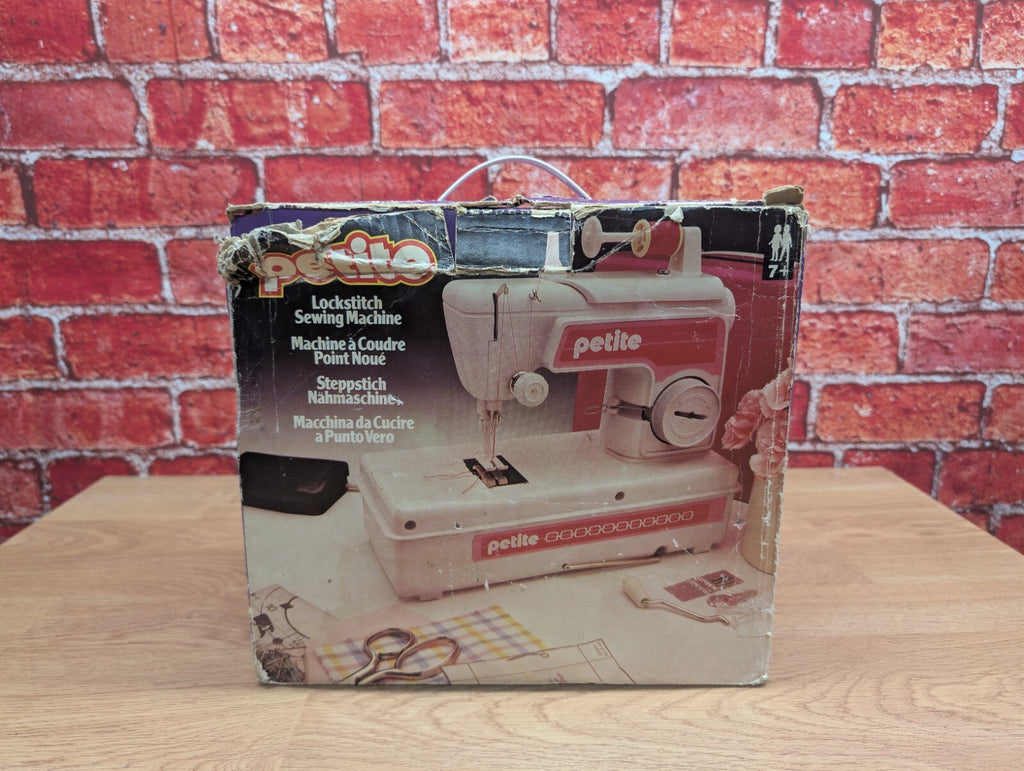 Vintage Petite Lockstitch Childrens Sewing Machine Boxed Pedal Working Toy
