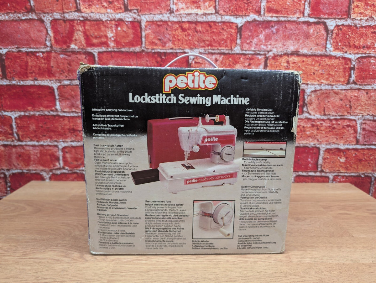 Vintage Petite Lockstitch Childrens Sewing Machine Boxed Pedal Working Toy