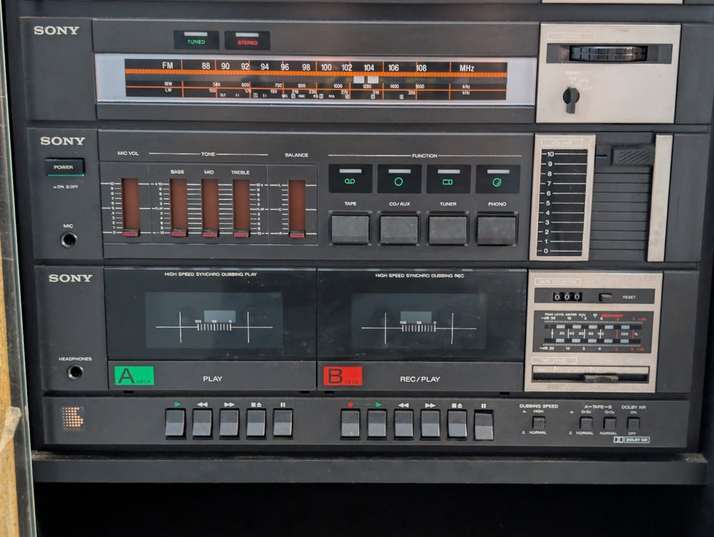 Sony Z-3000 Vintage Stereo Music System Turntable Cassette Radio HiFi Cabinet