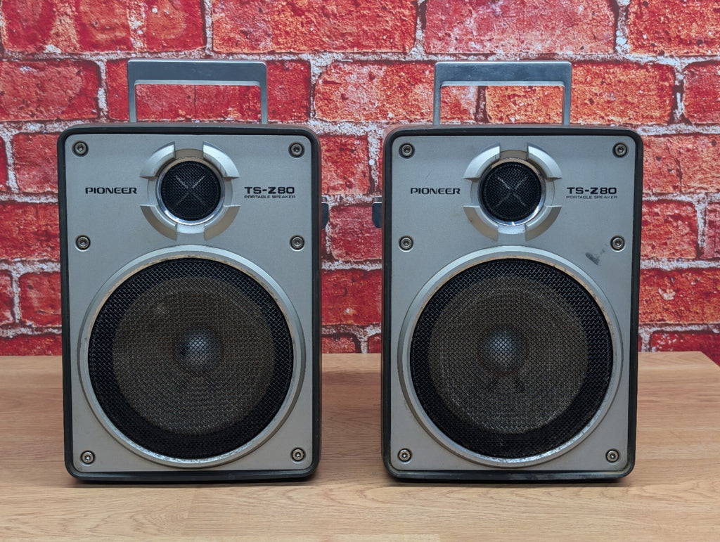 Vintage Pioneer TS-Z80 Portable Speakers Rare Pair Made in Japan Fully Working