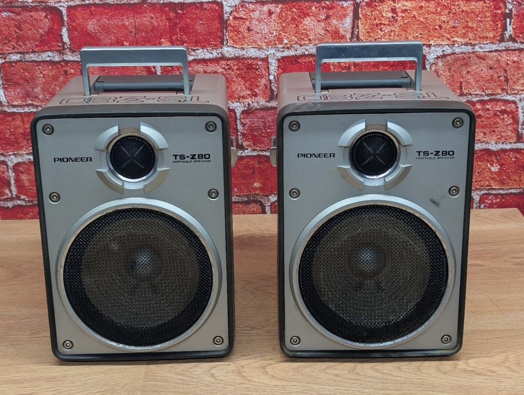 Vintage Pioneer TS-Z80 Portable Speakers Rare Pair Made in Japan Fully Working