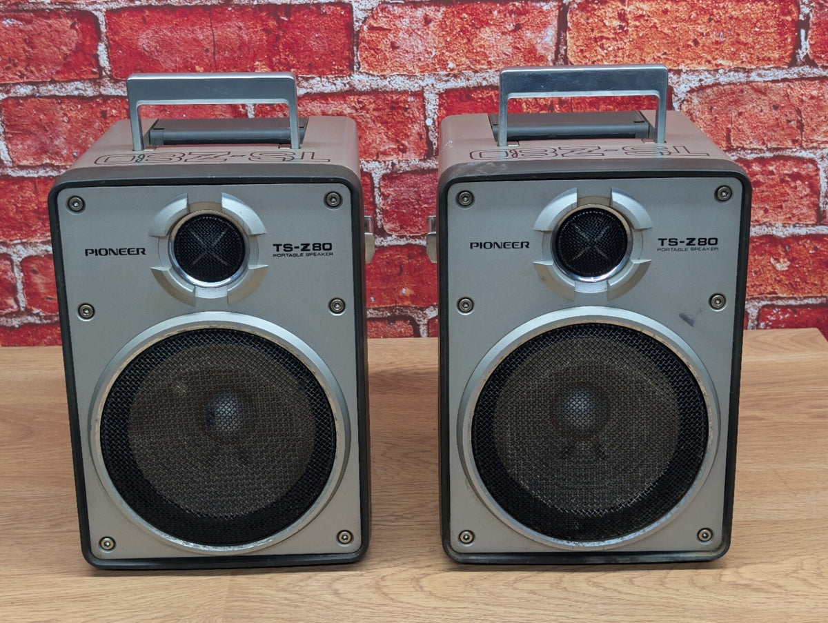 Vintage Pioneer TS-Z80 Portable Speakers Rare Pair Made in Japan Fully Working